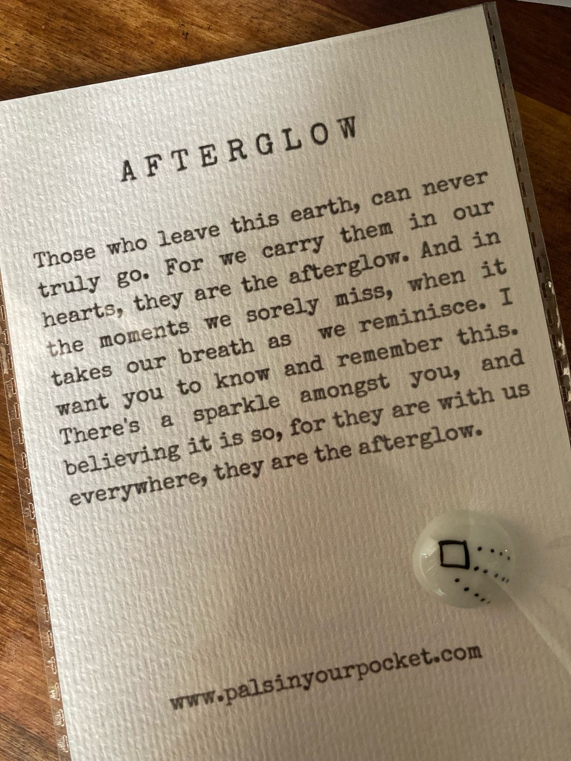 Funeral Reading- Afterglow