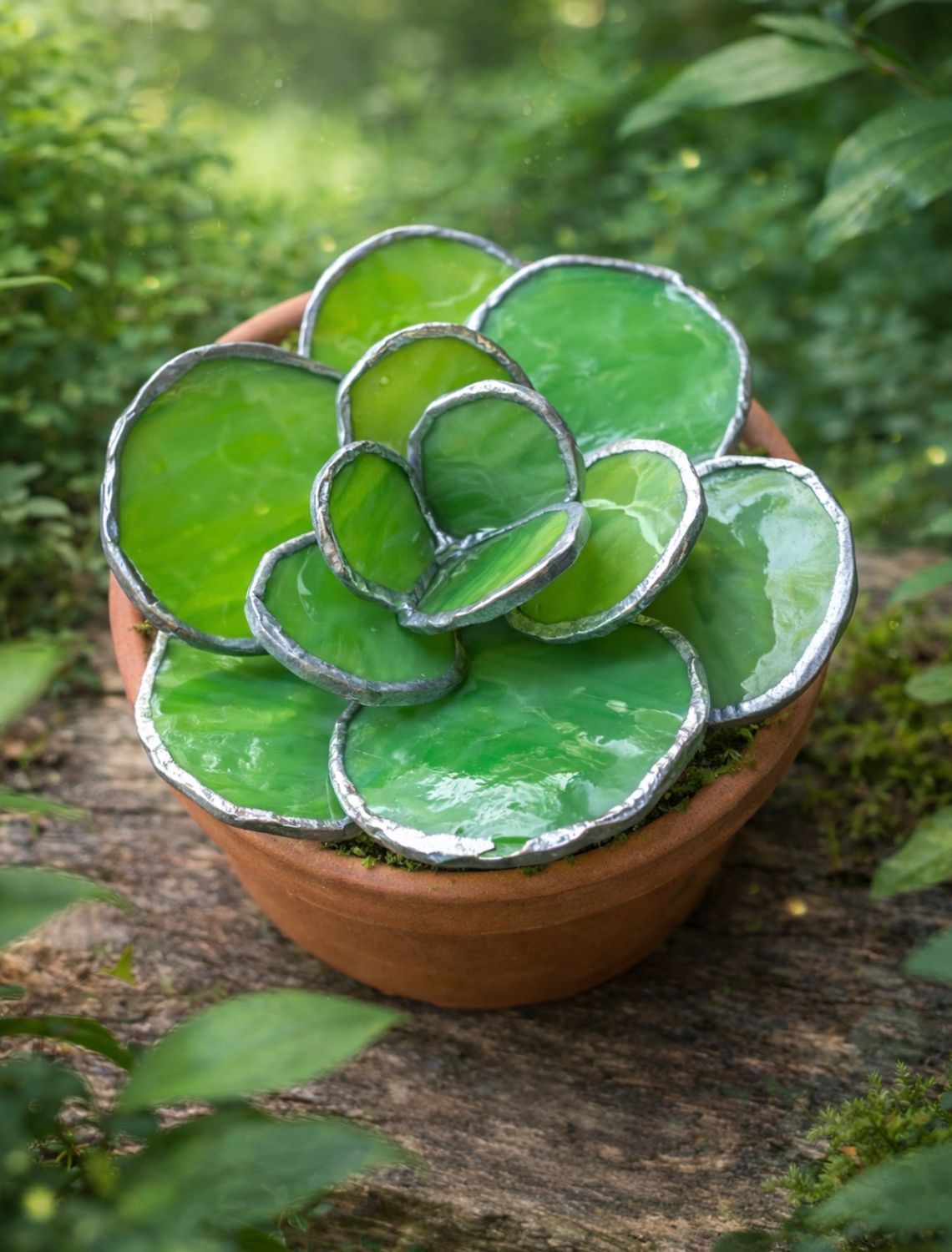 Succulent Rounded  Opaque Mint Green