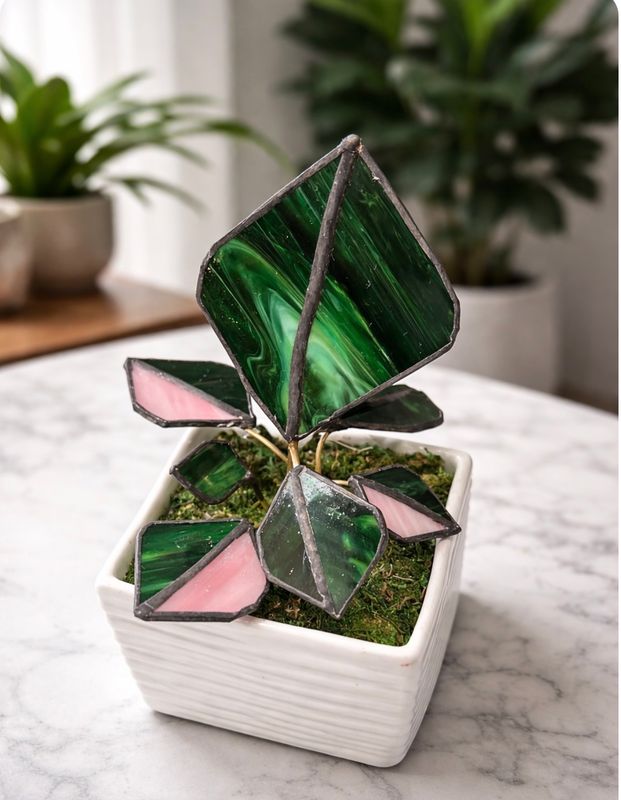 Pink/Green Opaque Philodendron