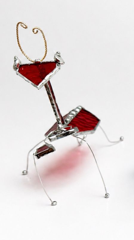 Praying Mantis -Transparent Red Textured Praying Mantis -Transparent Red Textured