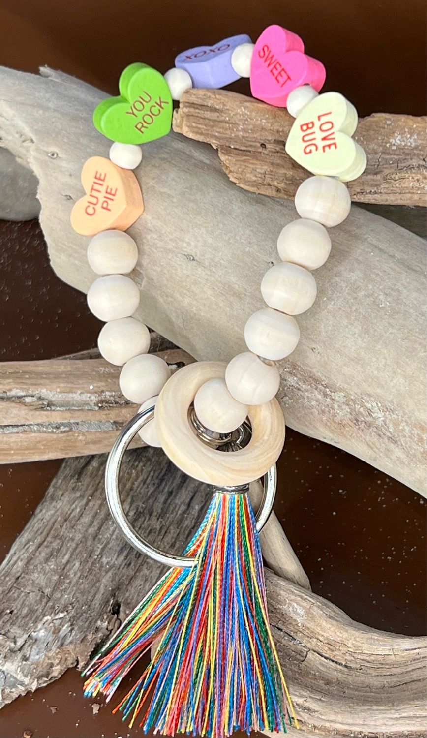 Beaded Fidget Bracelet Keychain