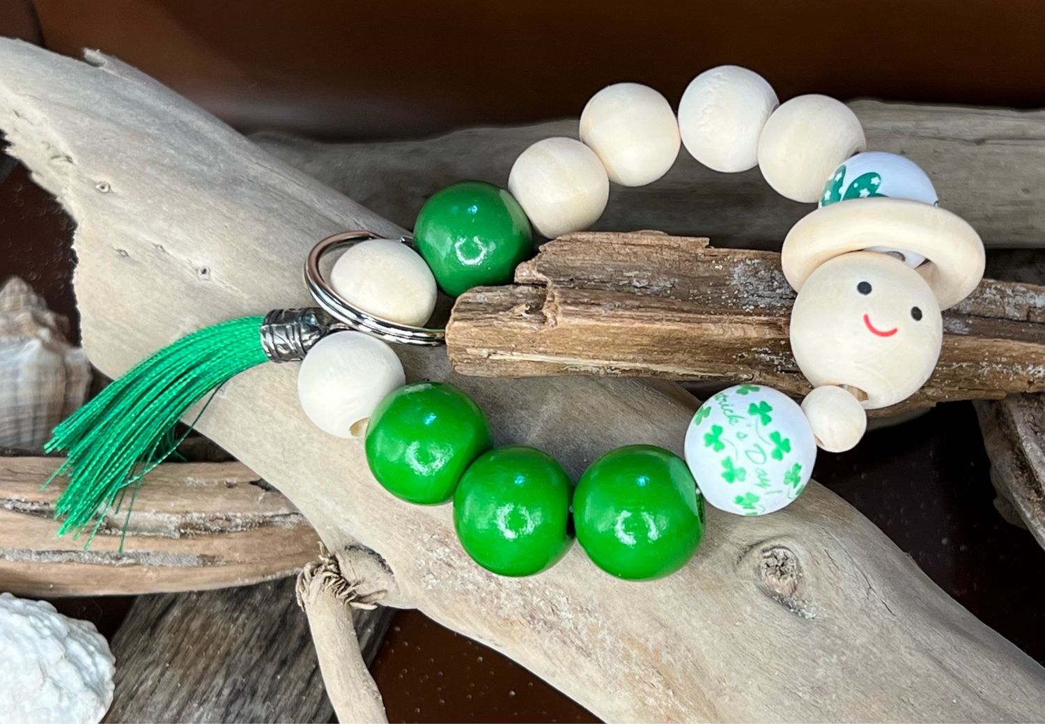 Green Bracelet Keychain