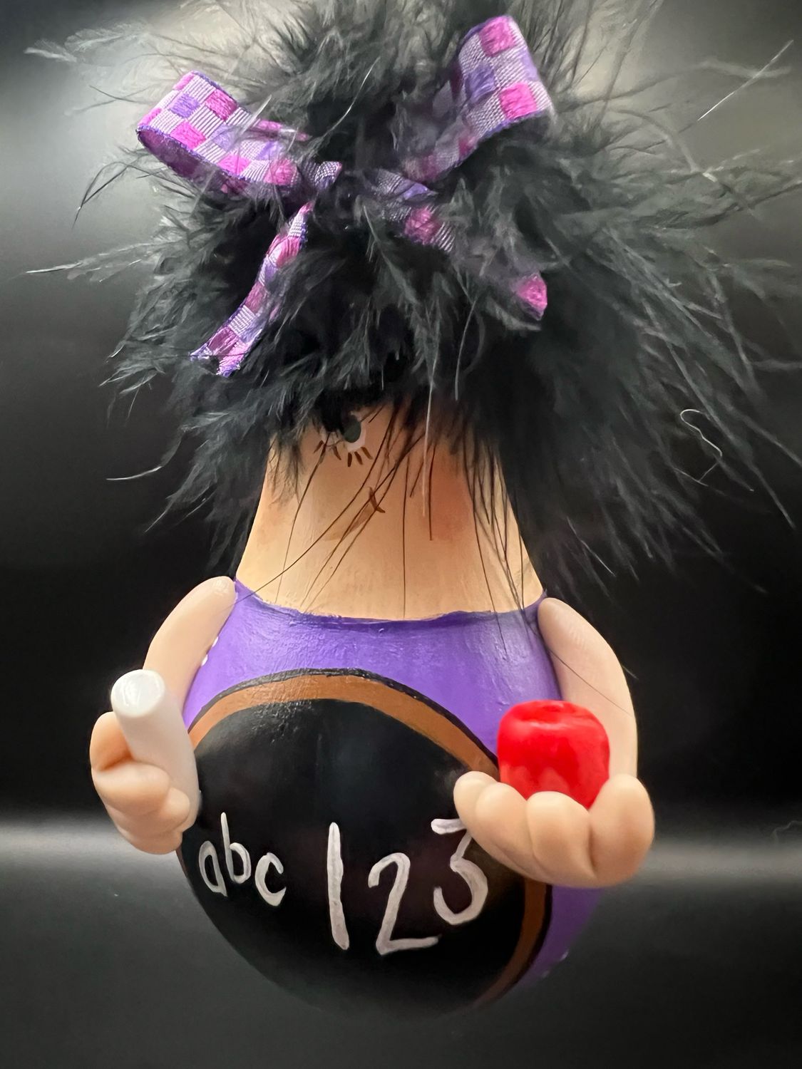 Purple Teacher Christmas Ornament
