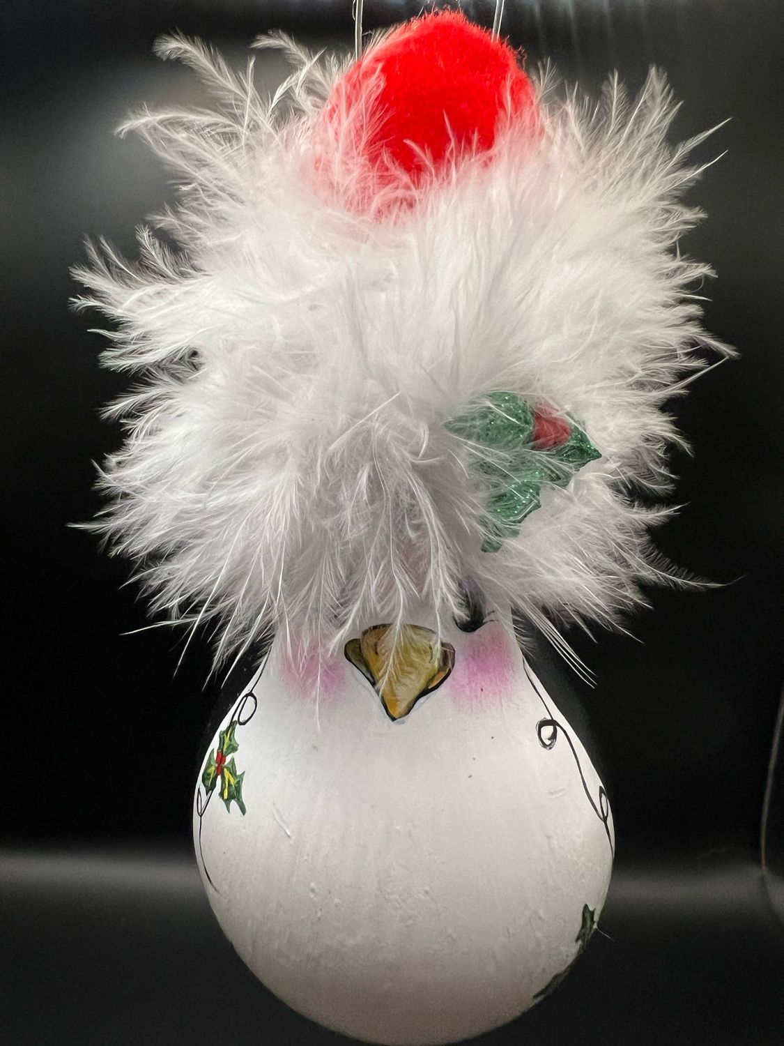 Recycled Light Bulb Penguin Christmas Ornament