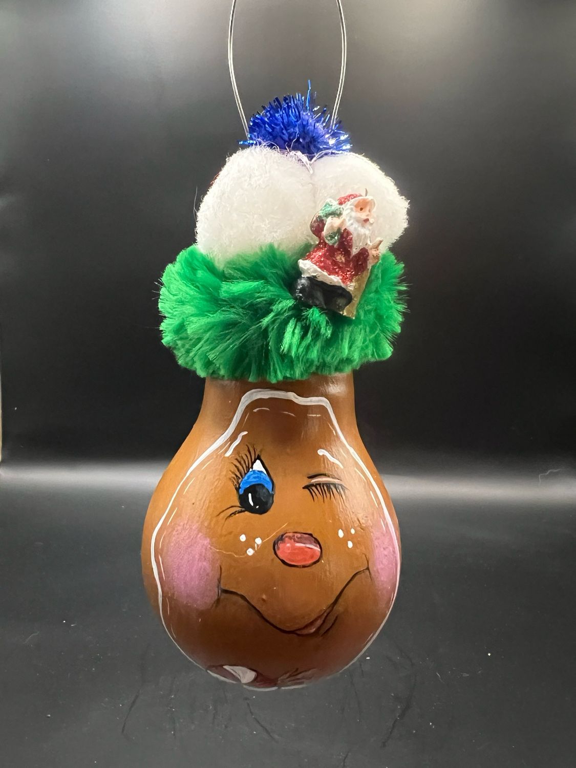 Gingerbread Man Light Bulb Ornament