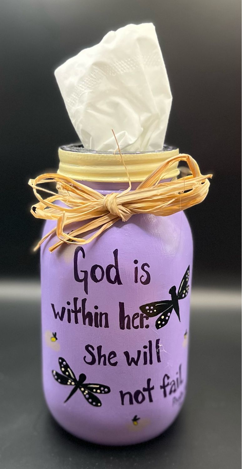 Purple Fire Fly Refillable Tissue Holder