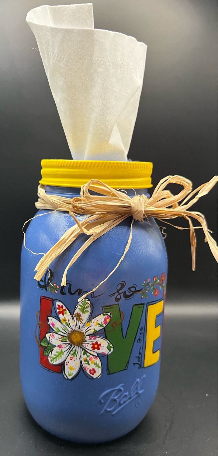 Hand Painted Refillable Tissue Holder