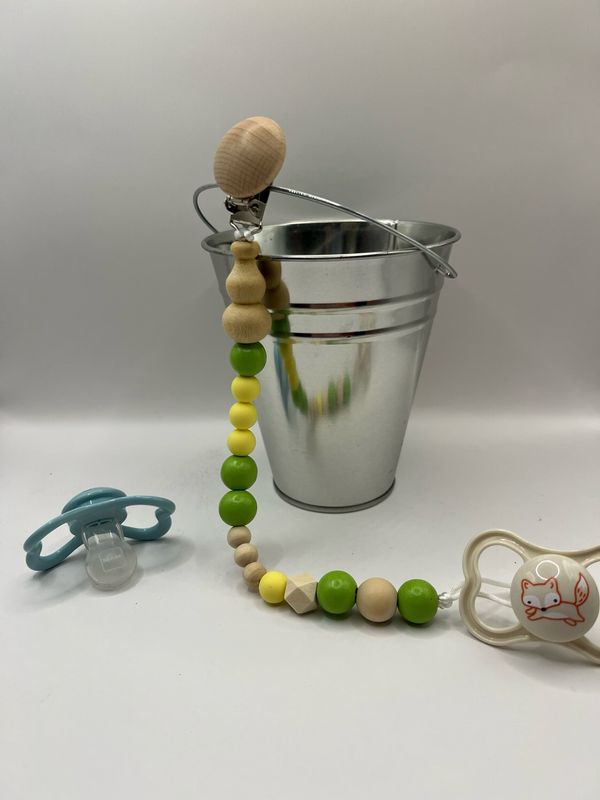 Beaded Pacifier Holder With Clip