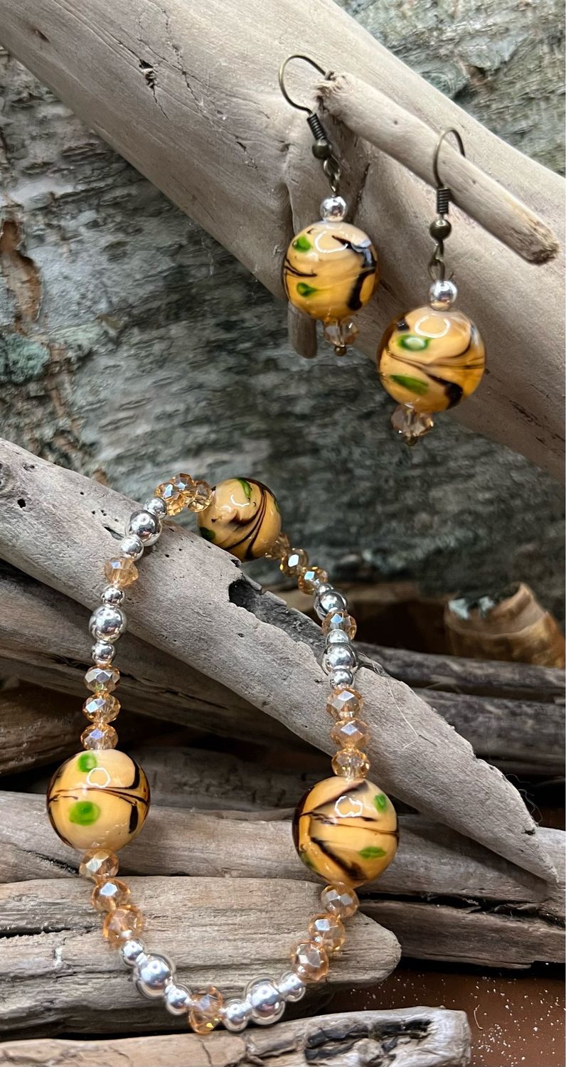 Earrings and Bracelet