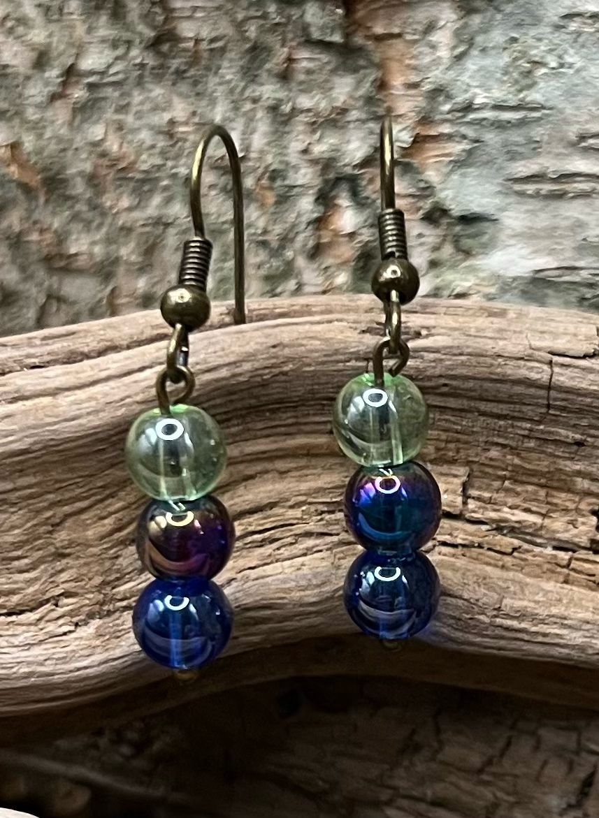 Glass Bubble Bead Earrings