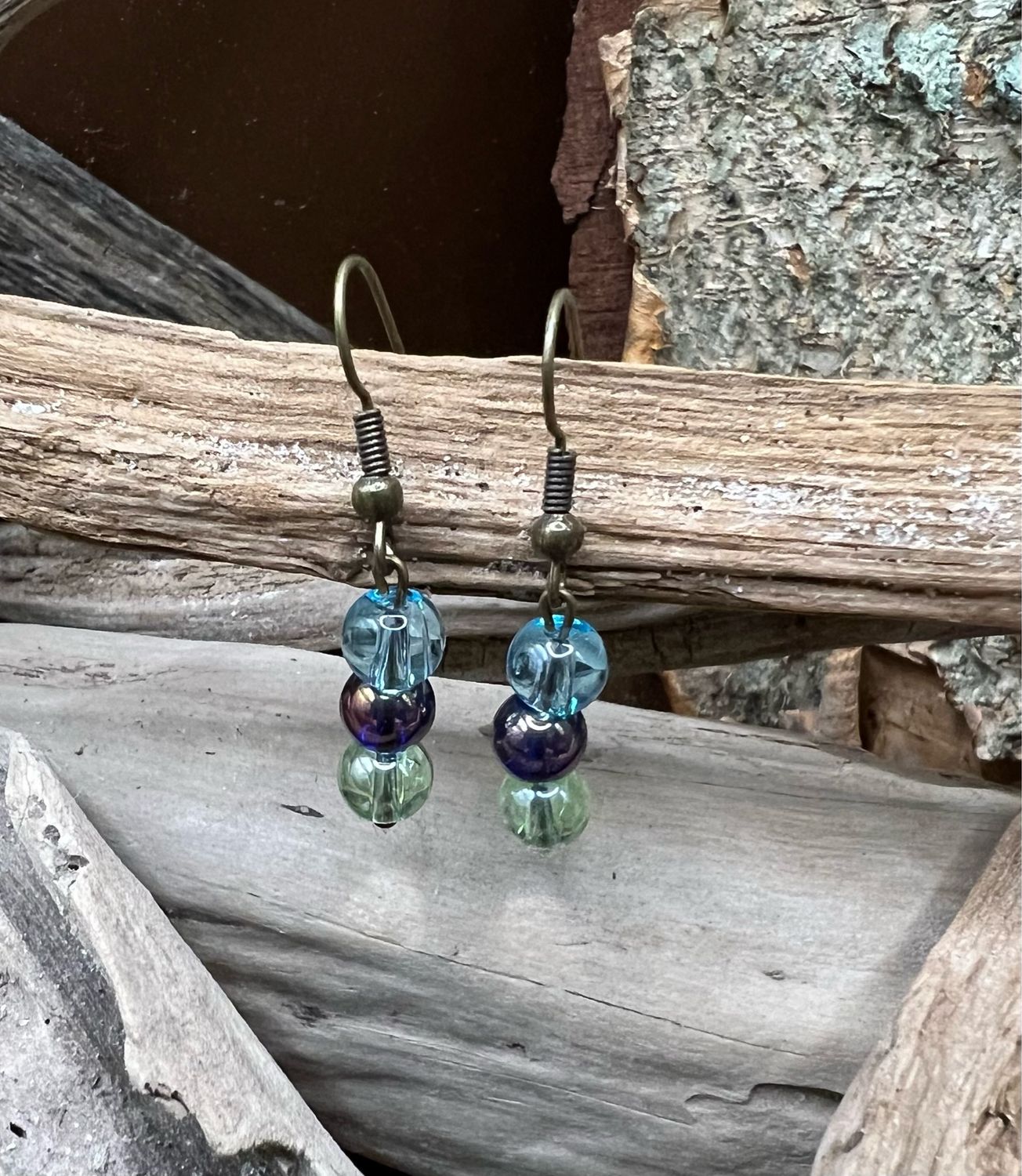 Glass Bubble Bead Earrings