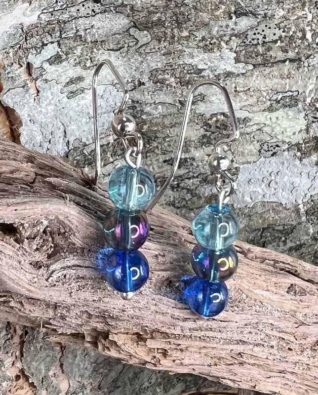 Glass Bubble Beaded Earrings