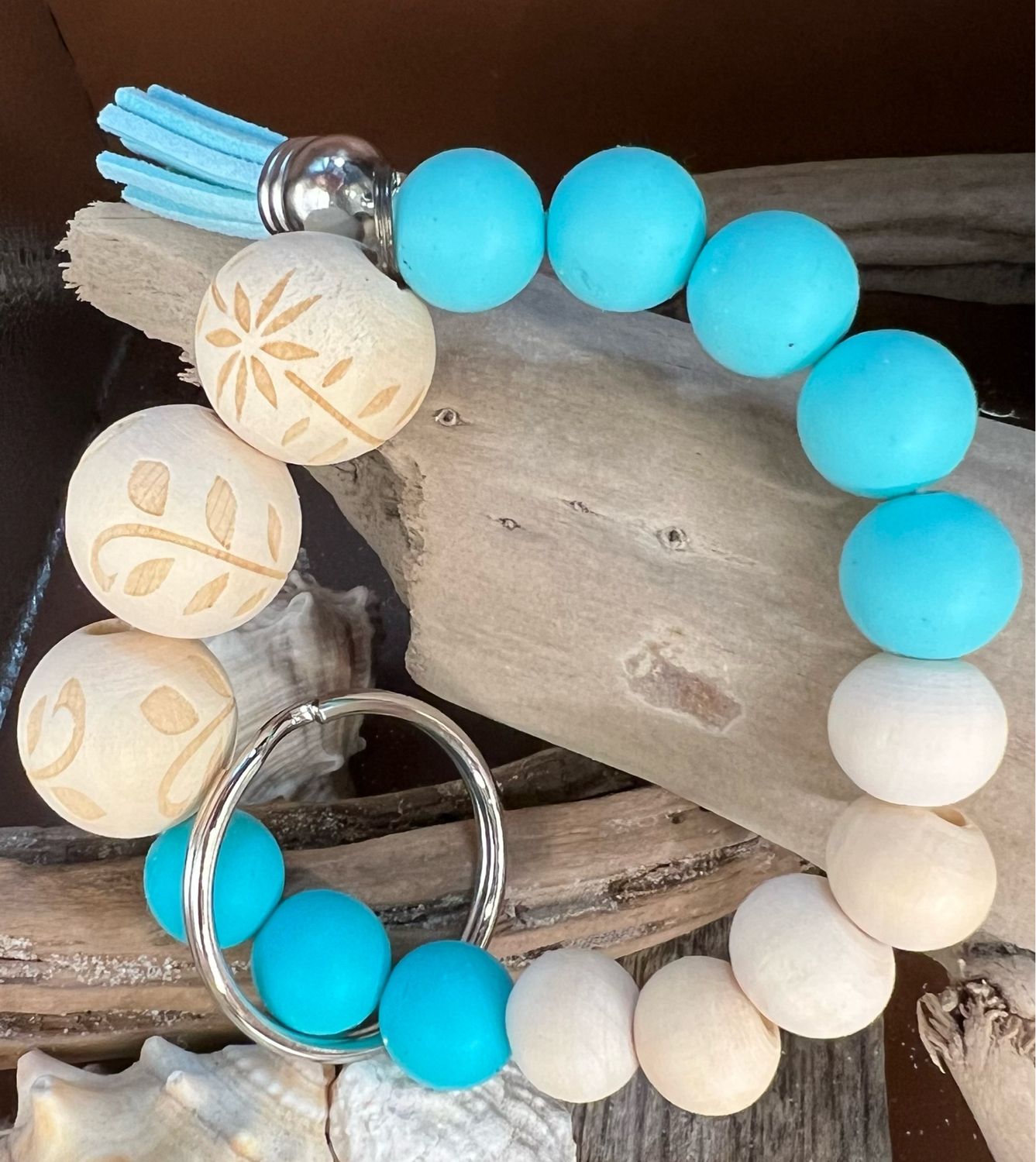 Beaded Keychain Bracelet