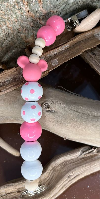 Pink Mouse Keychain
