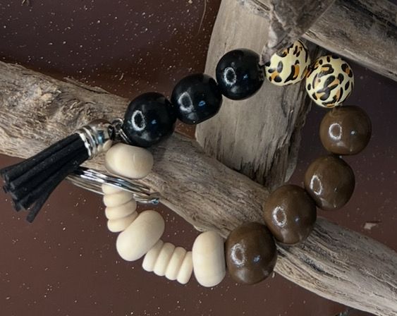 Animal Print Keychain Bracelet