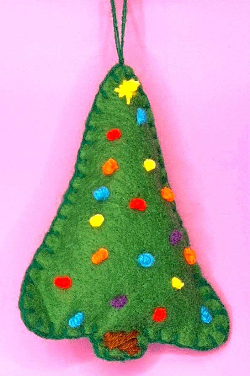 Hand Embroidery Christmas Tree Ornament