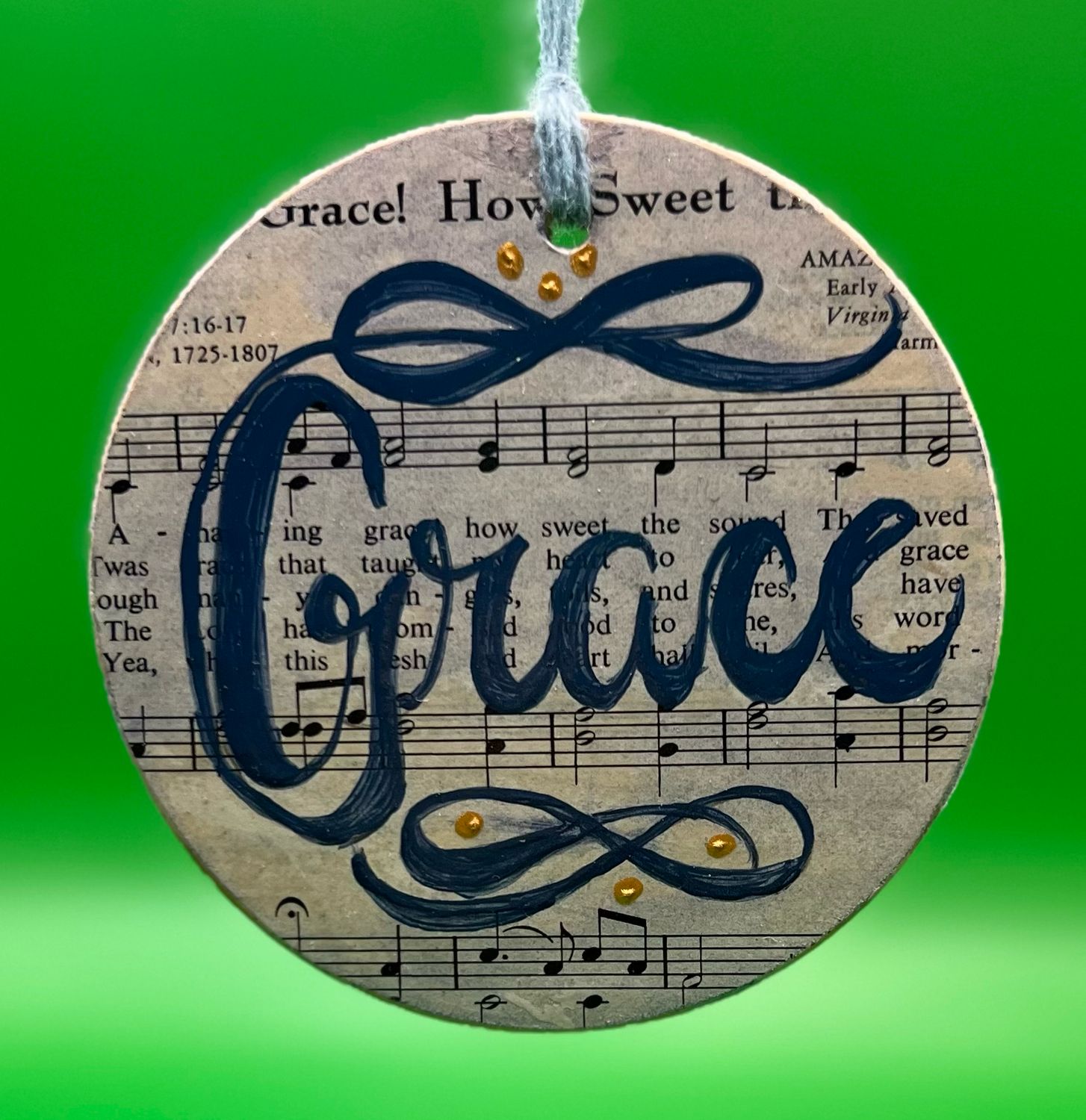 4” Wooden Hymn Ornament