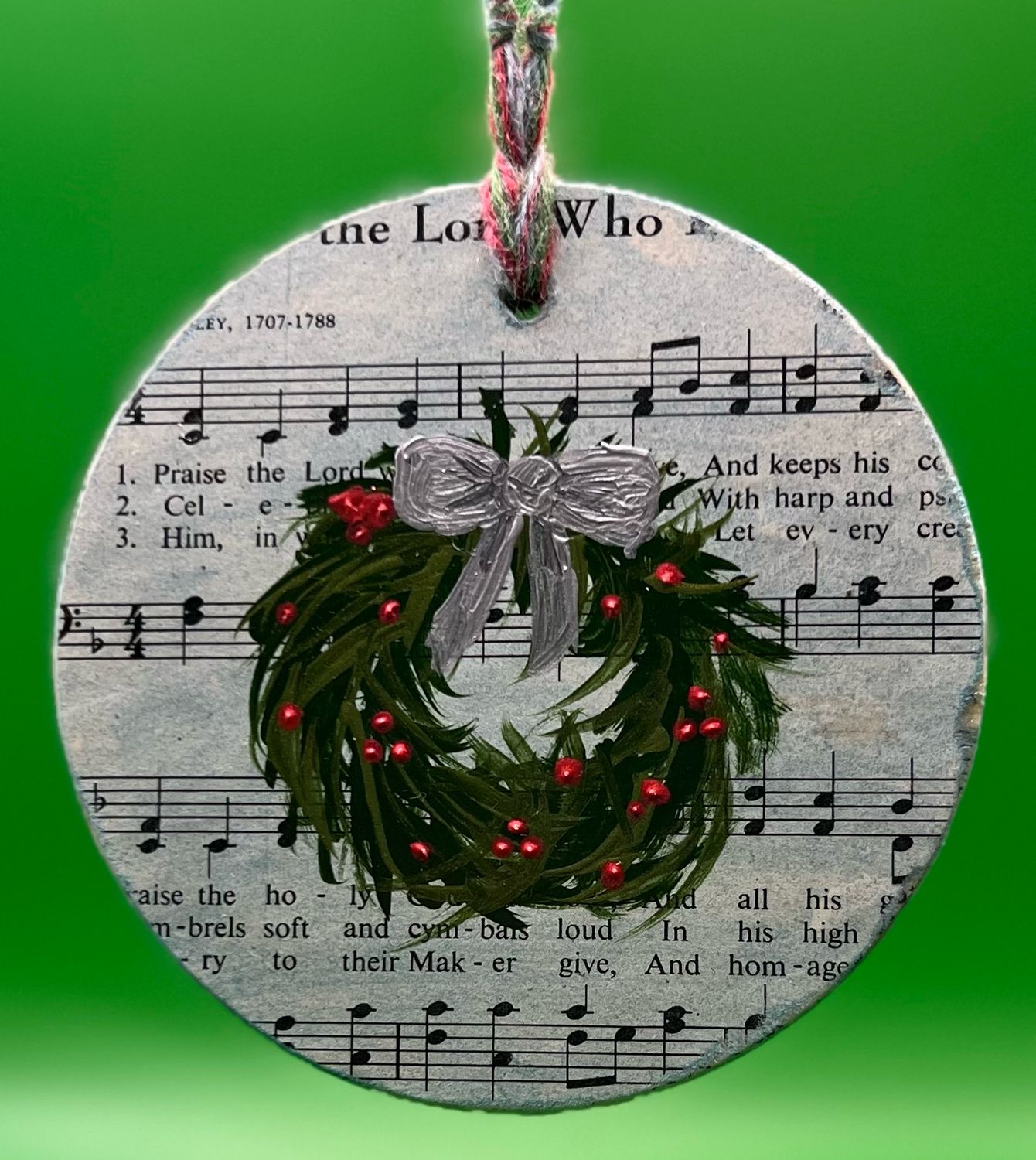 4” Wooden Hymn Ornament