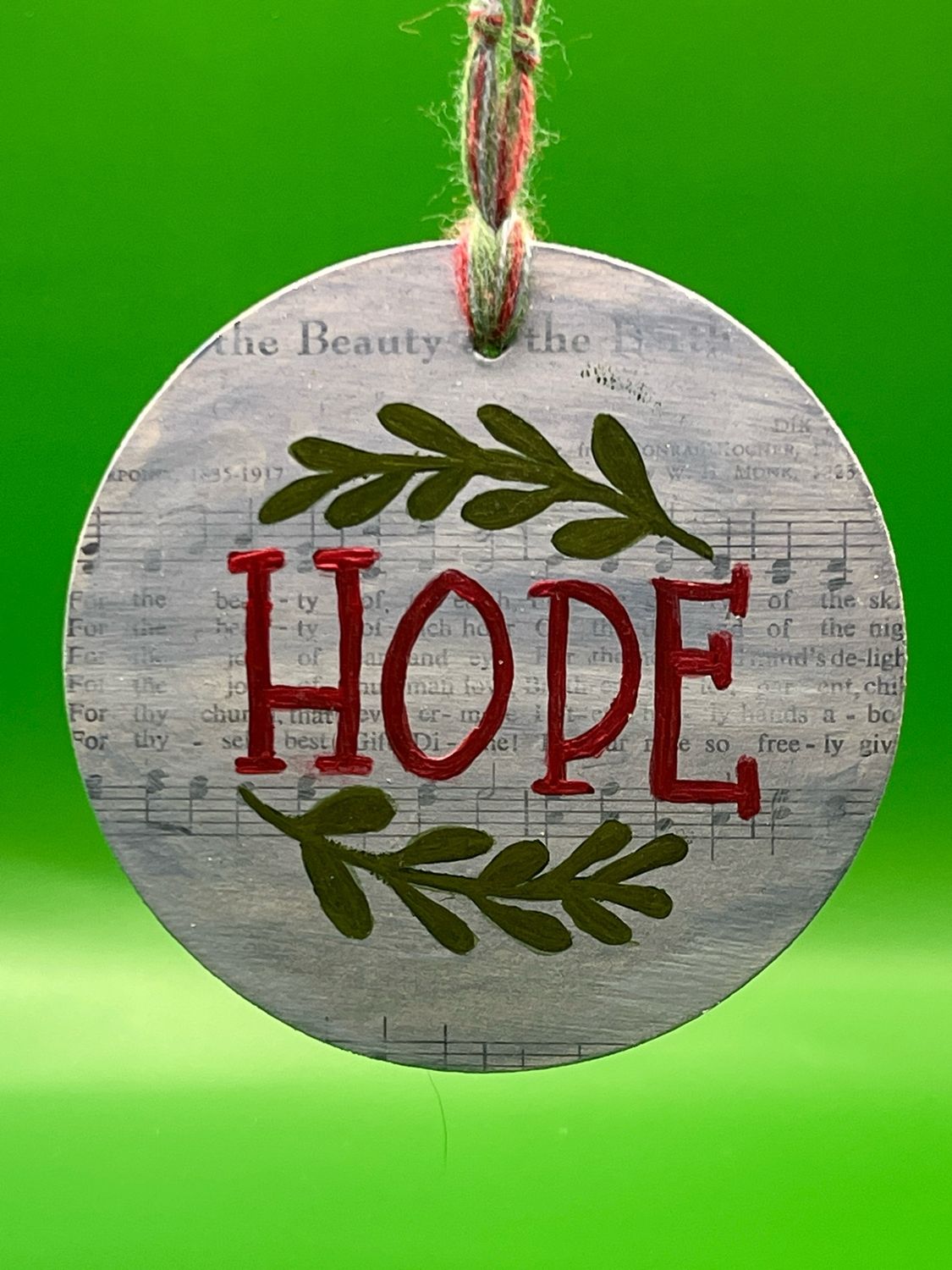 4” Wooden Hymn Ornament