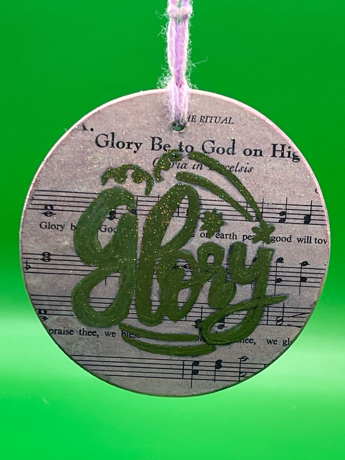 4” Wooden Hymn Ornament