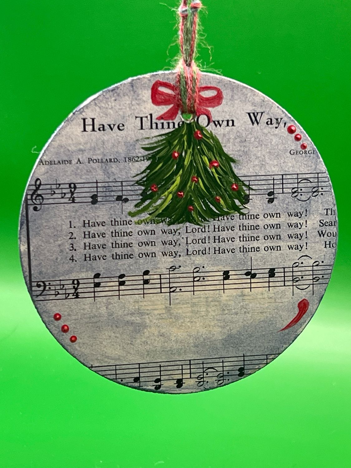 4” Wooden Hymn Ornament