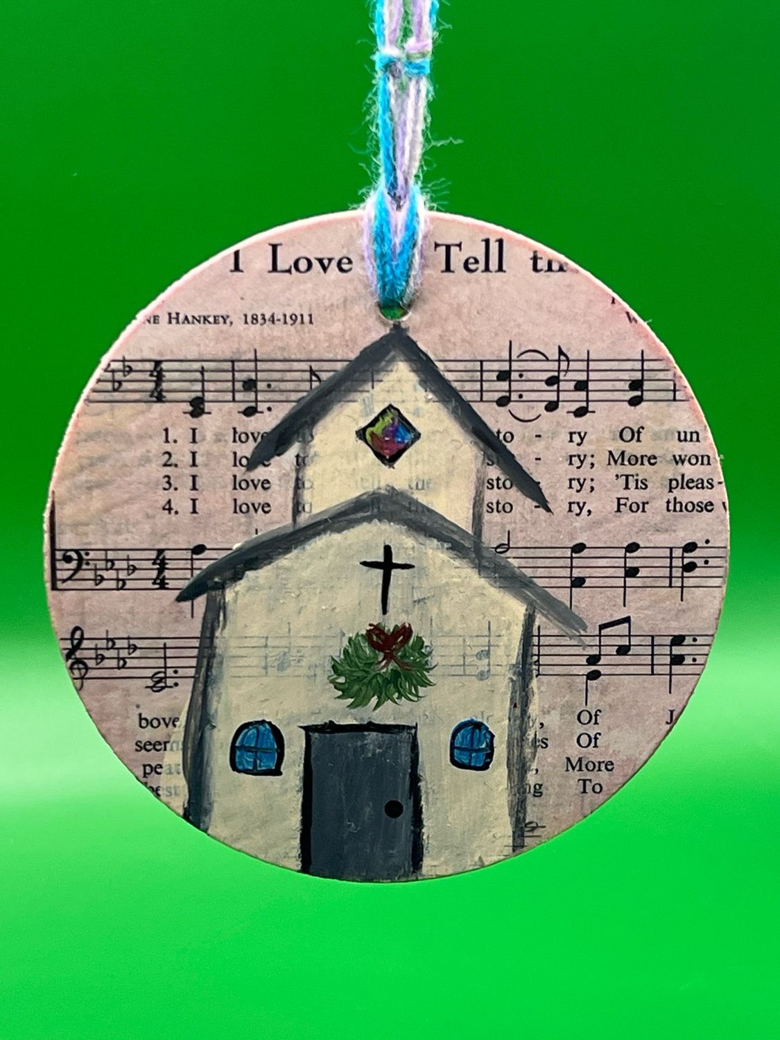 4” Wooden Hymn Ornament