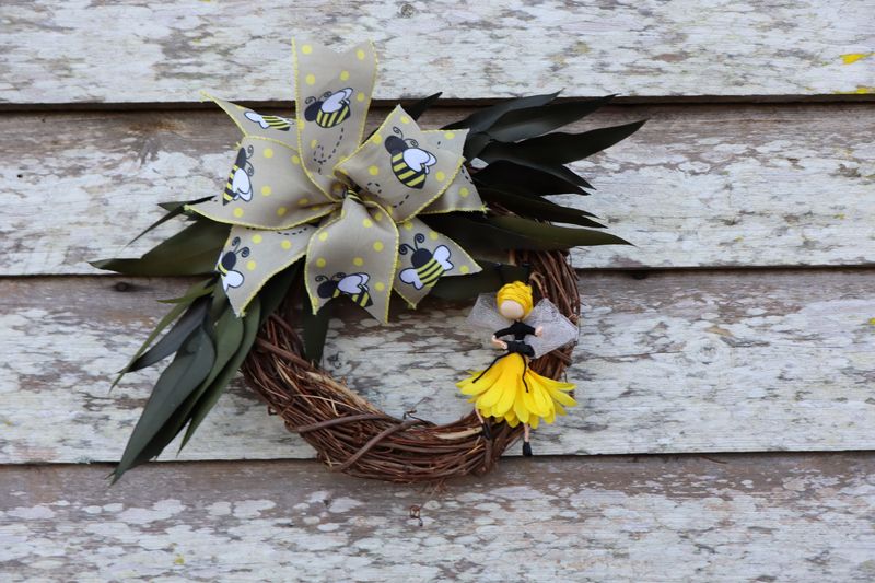 Queen of the Bees Fairy 10&quot; Wreath