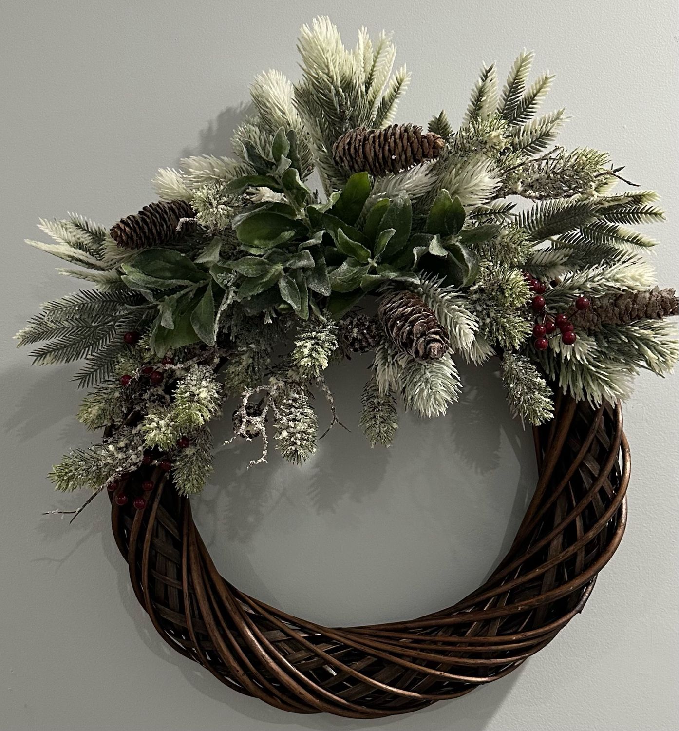 Winter Wicker Wreath