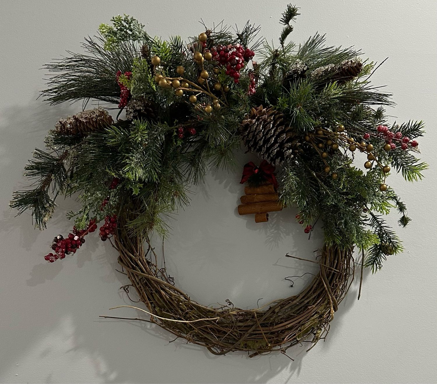 Winter Grapevine Wreath