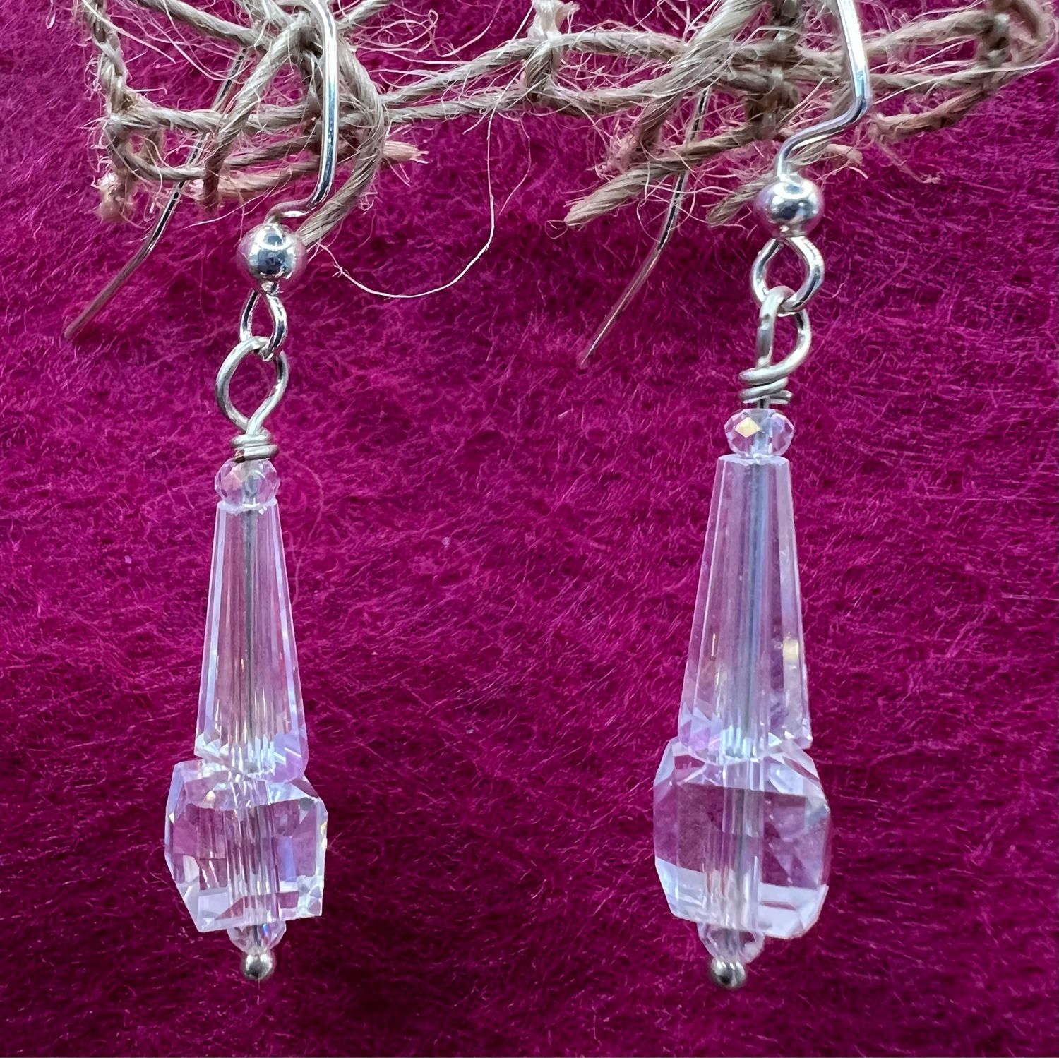 Clear Dangle Earrings
