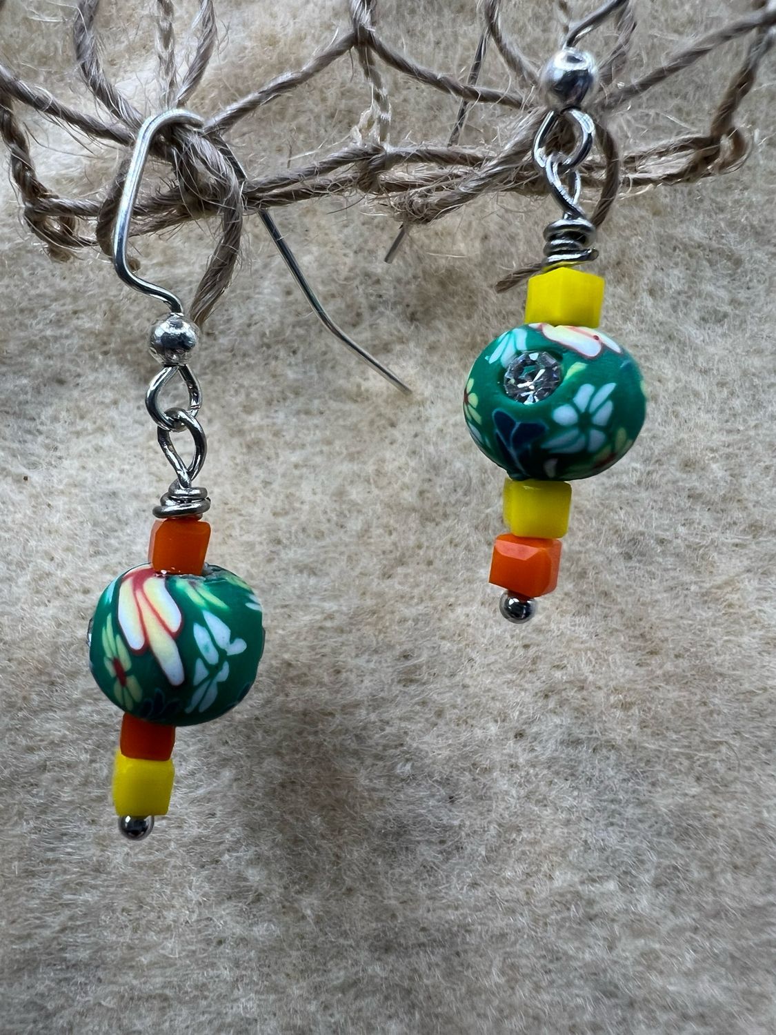 Colorful Clay Bead Earrings