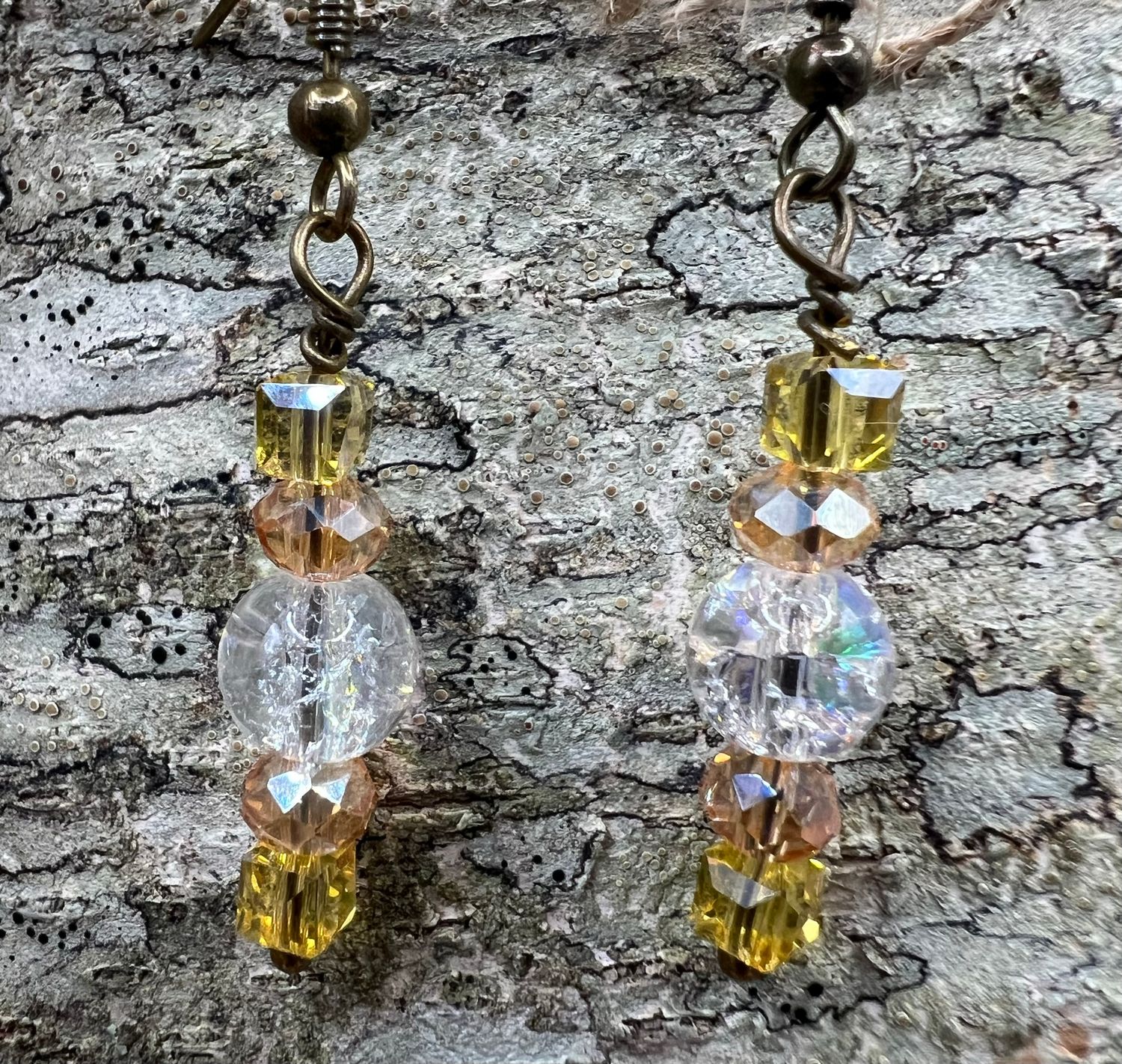 Crackle Glass Bead Earrings