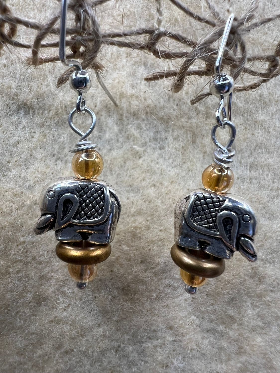 Elephant Beaded Earrings