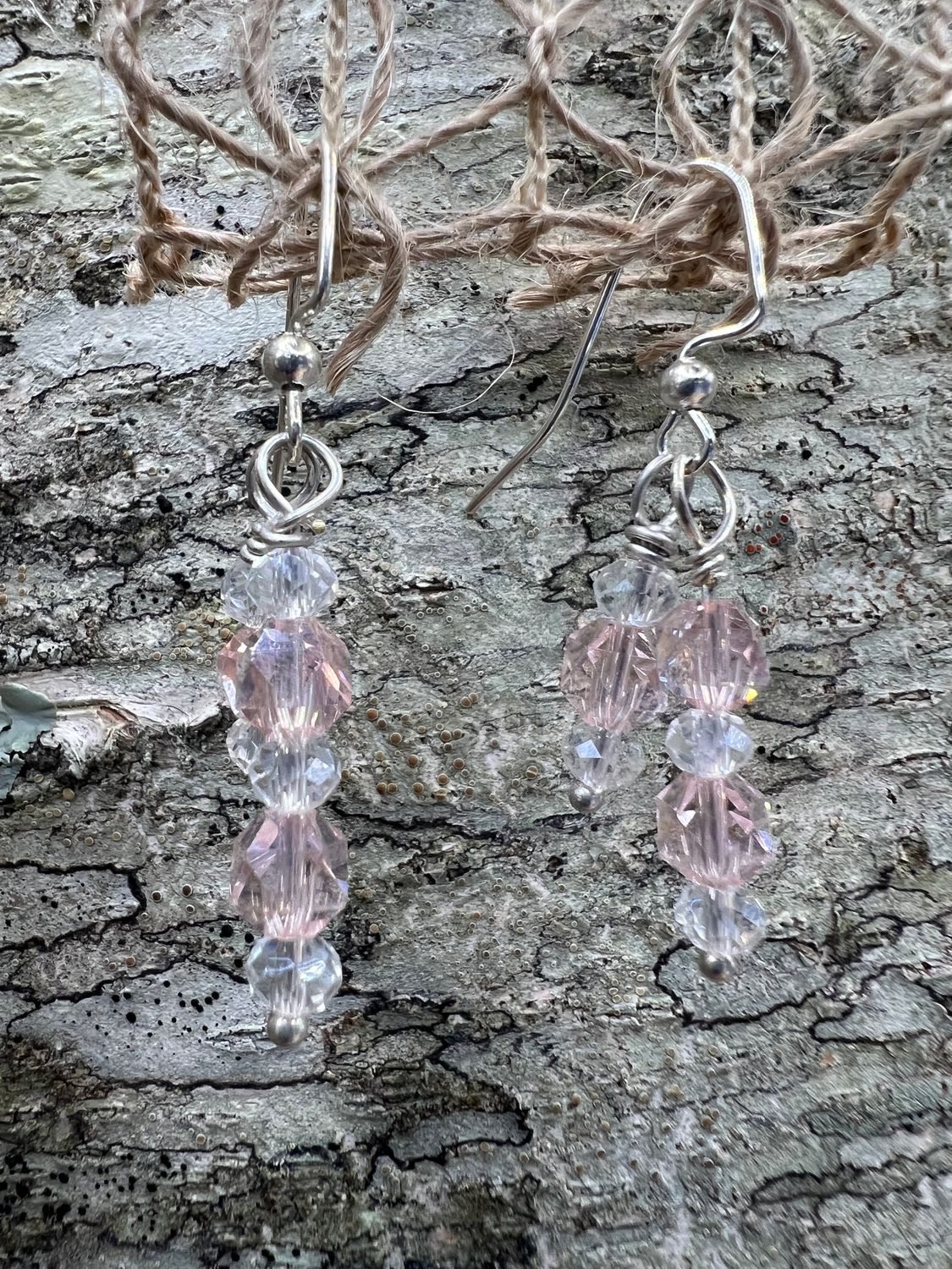 Pink Beaded Earrings
