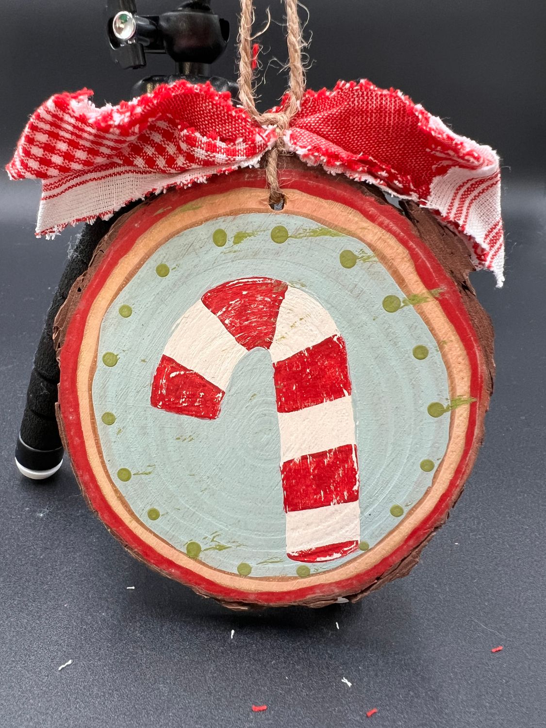 Antiqued Candy Cane Ornament
