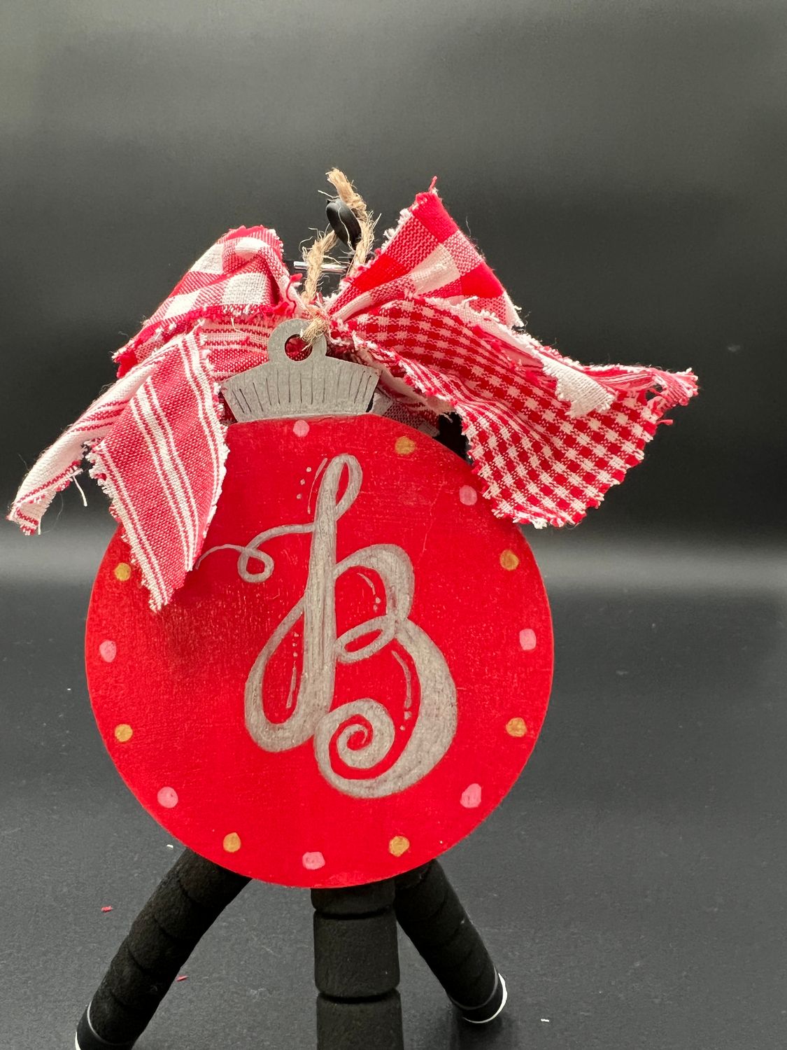 Hand painted &quot;B&quot; Ornament