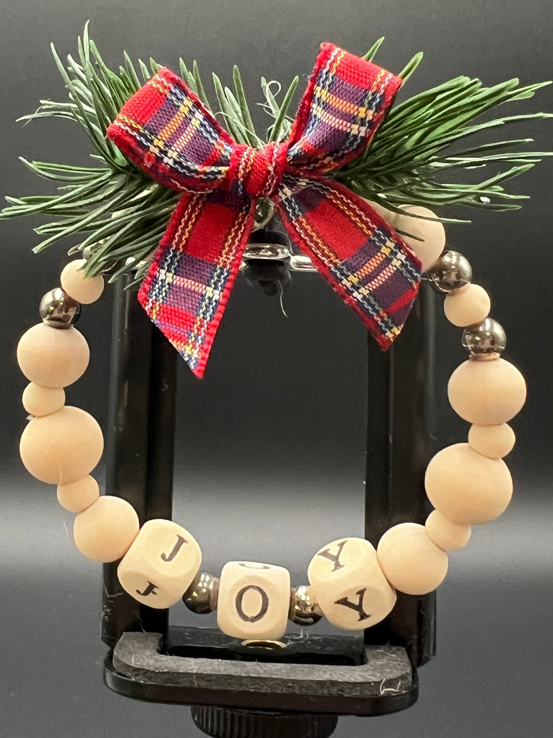Beaded Wreath Christmas Ornament