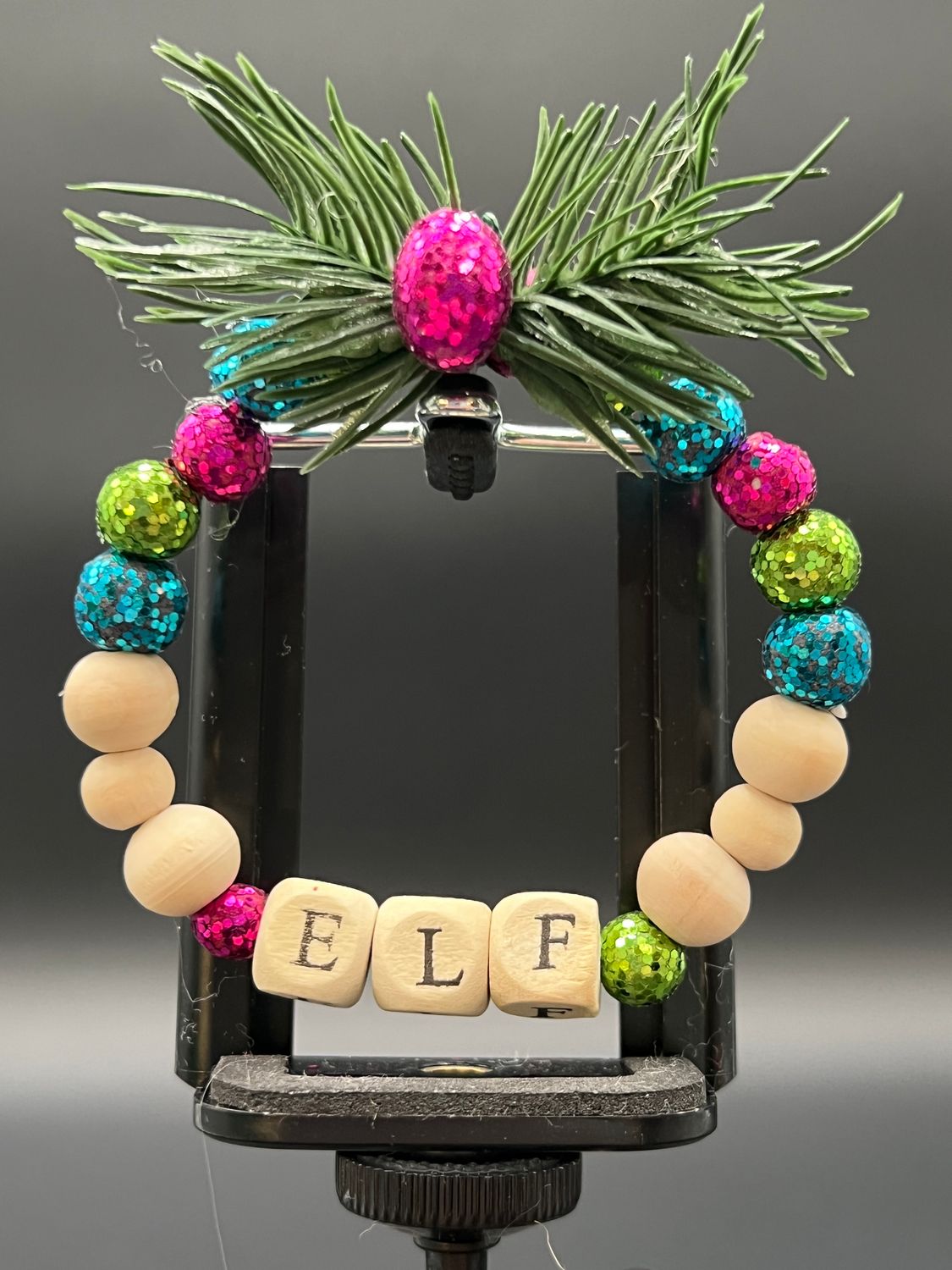 Beaded Wreath Christmas Ornament