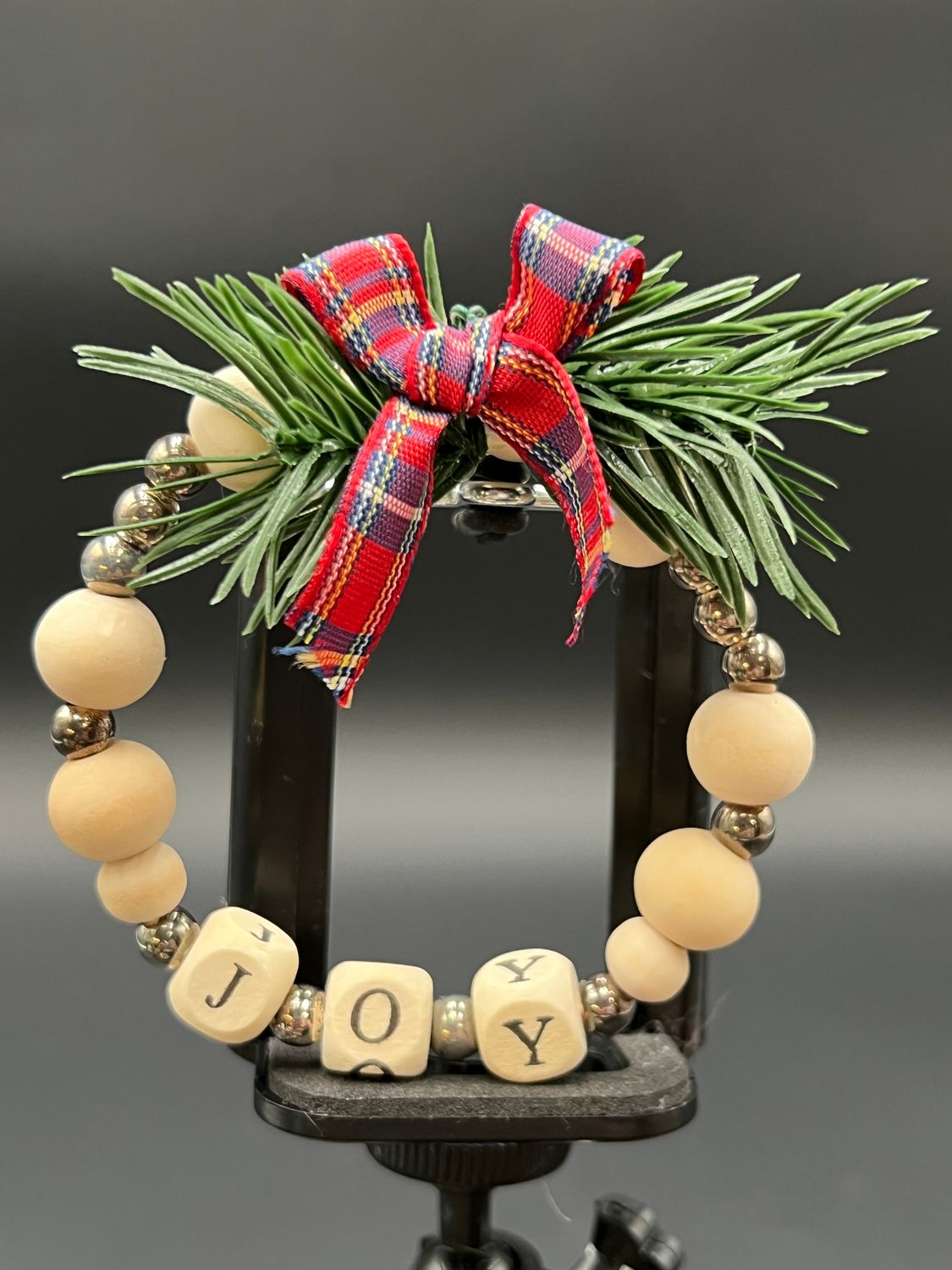Beaded Wreath Christmas Ornament