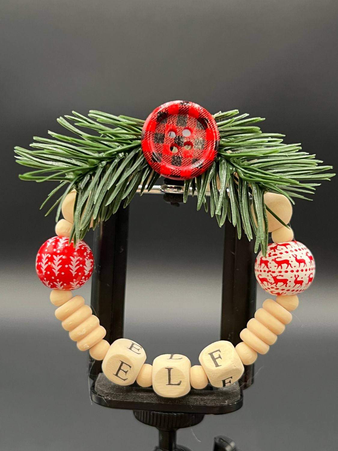 Beaded Wreath Christmas Ornament