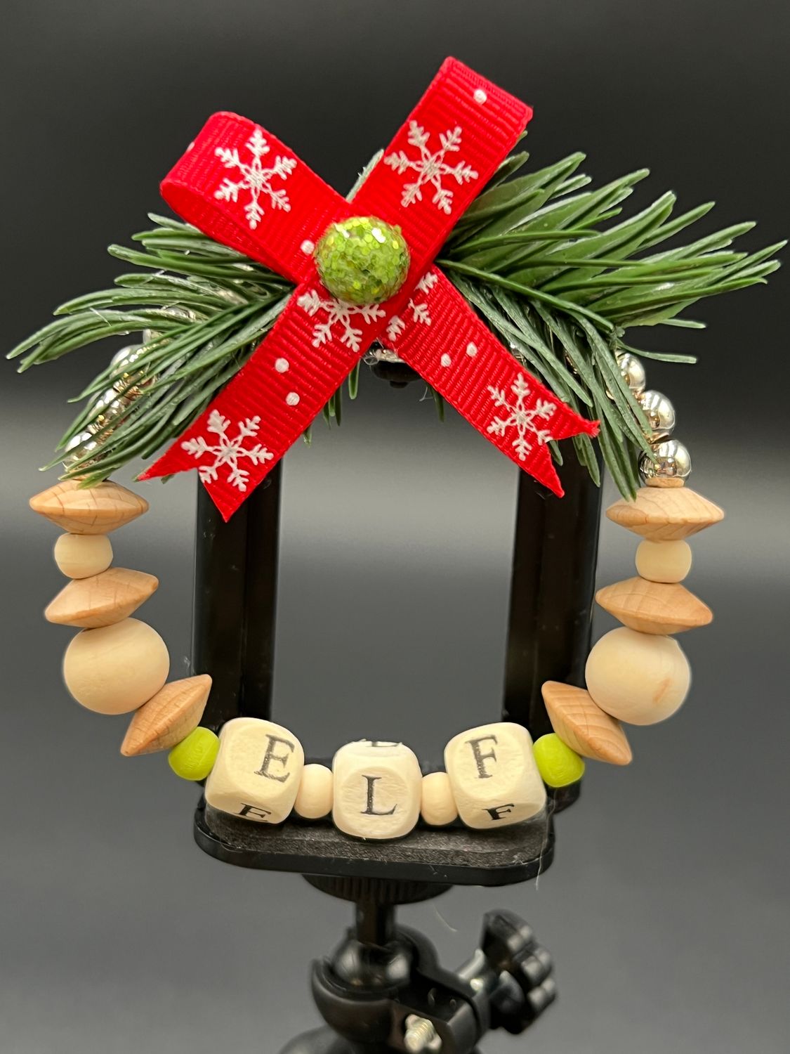 Beaded Wreath Christmas Ornament