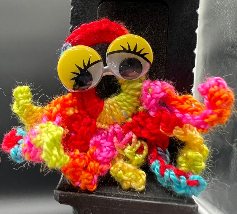 Crocheted Octopus Magnet