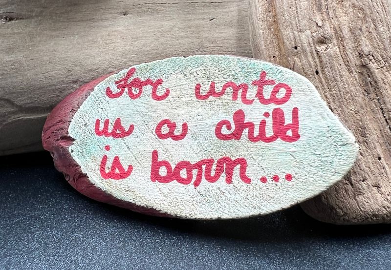 Handmade Wooden Painted Pin