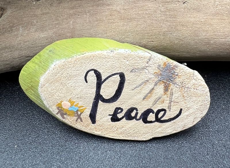 Handmade Wooden Painted Pin