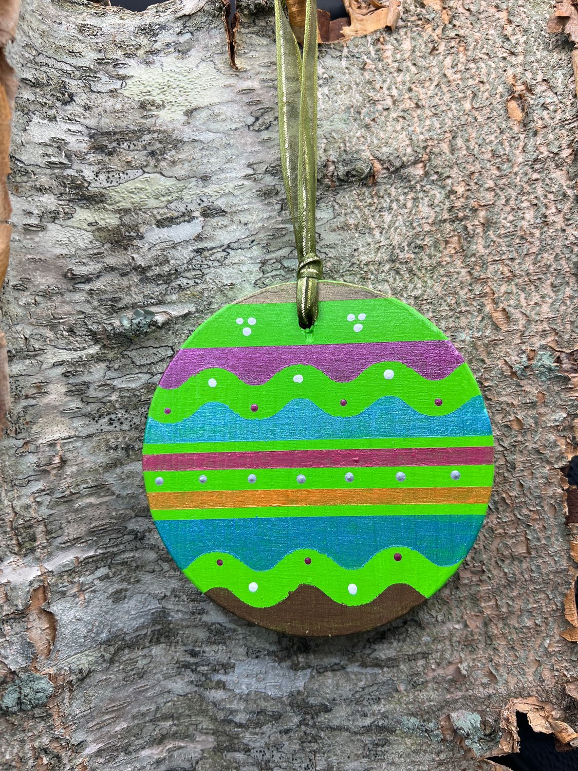 Hand Painted Wooden Ornament