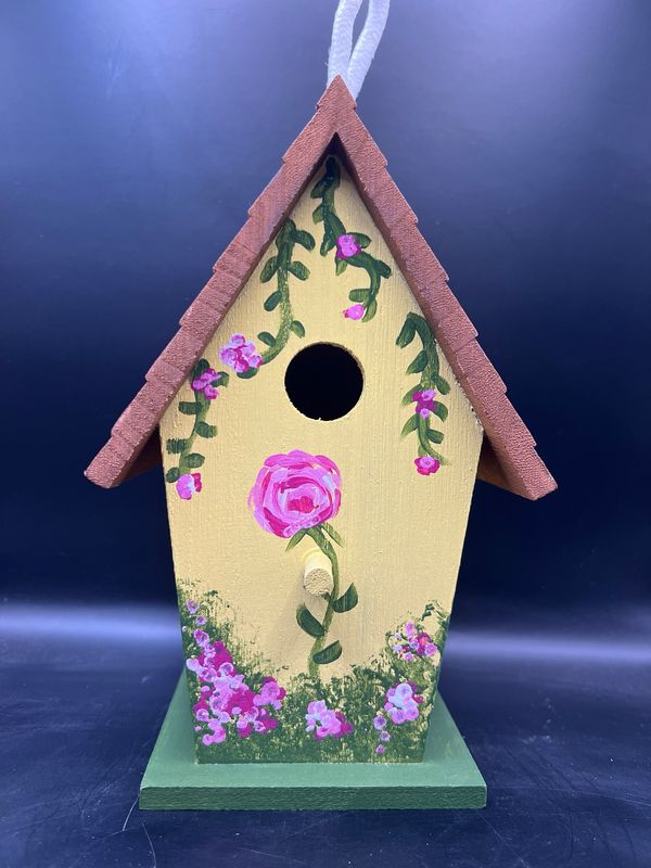 Hand painted Bird House