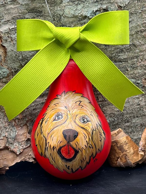 Golden Doodle Lightbulb Ornament