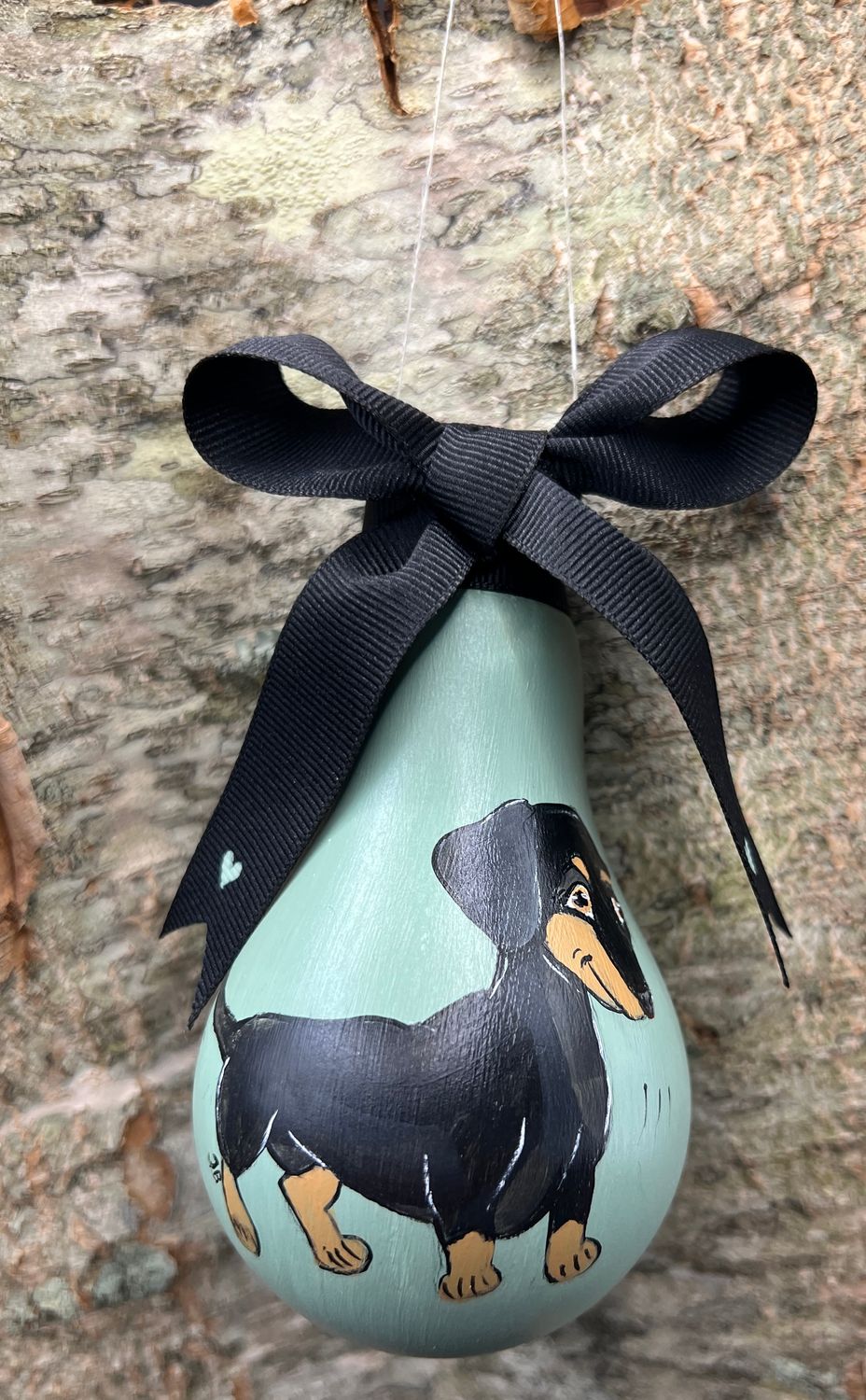 Hand Painted Recycled Lightbulb Ornament