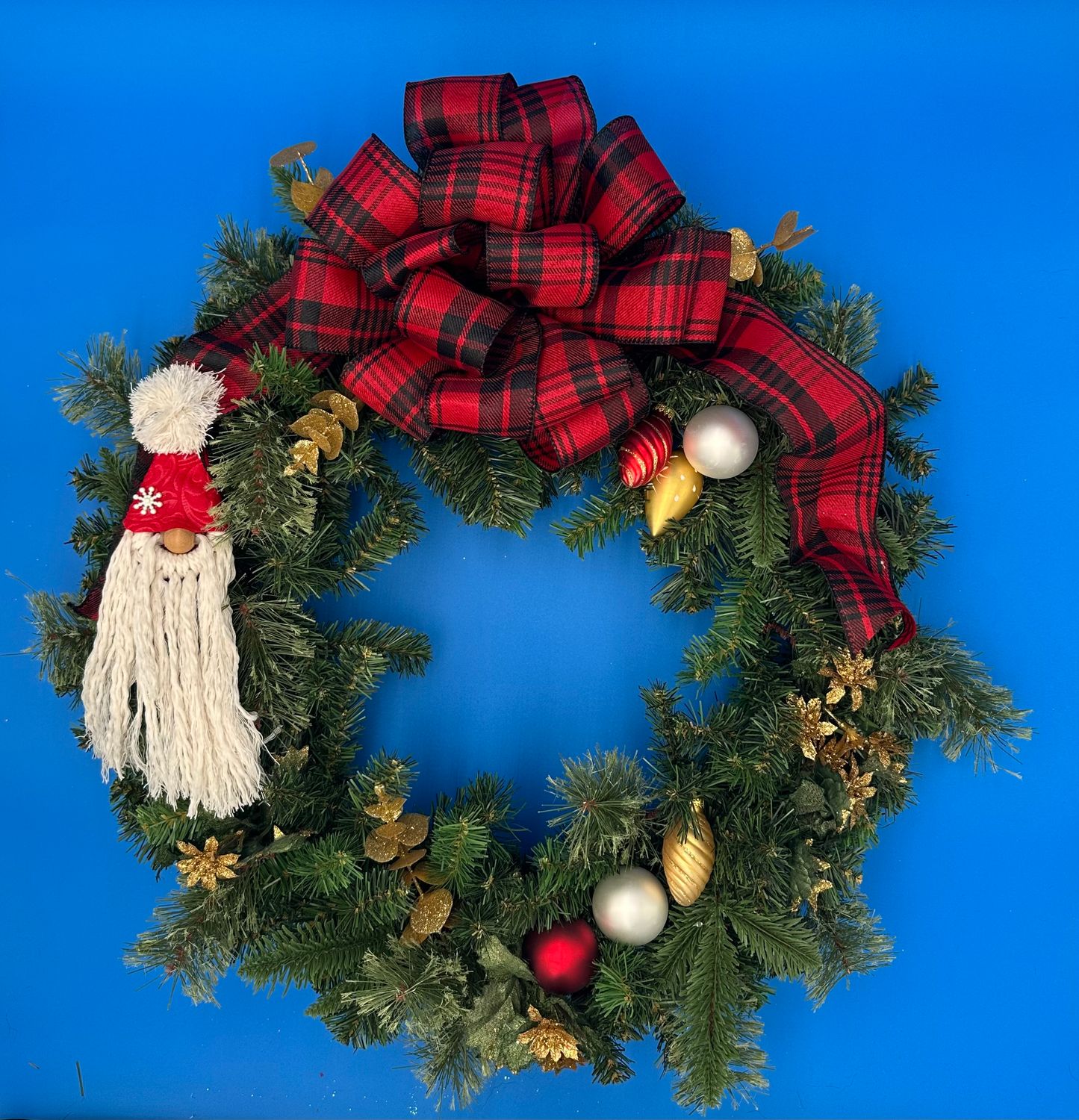 22&quot; Gnome Christmas Wreath