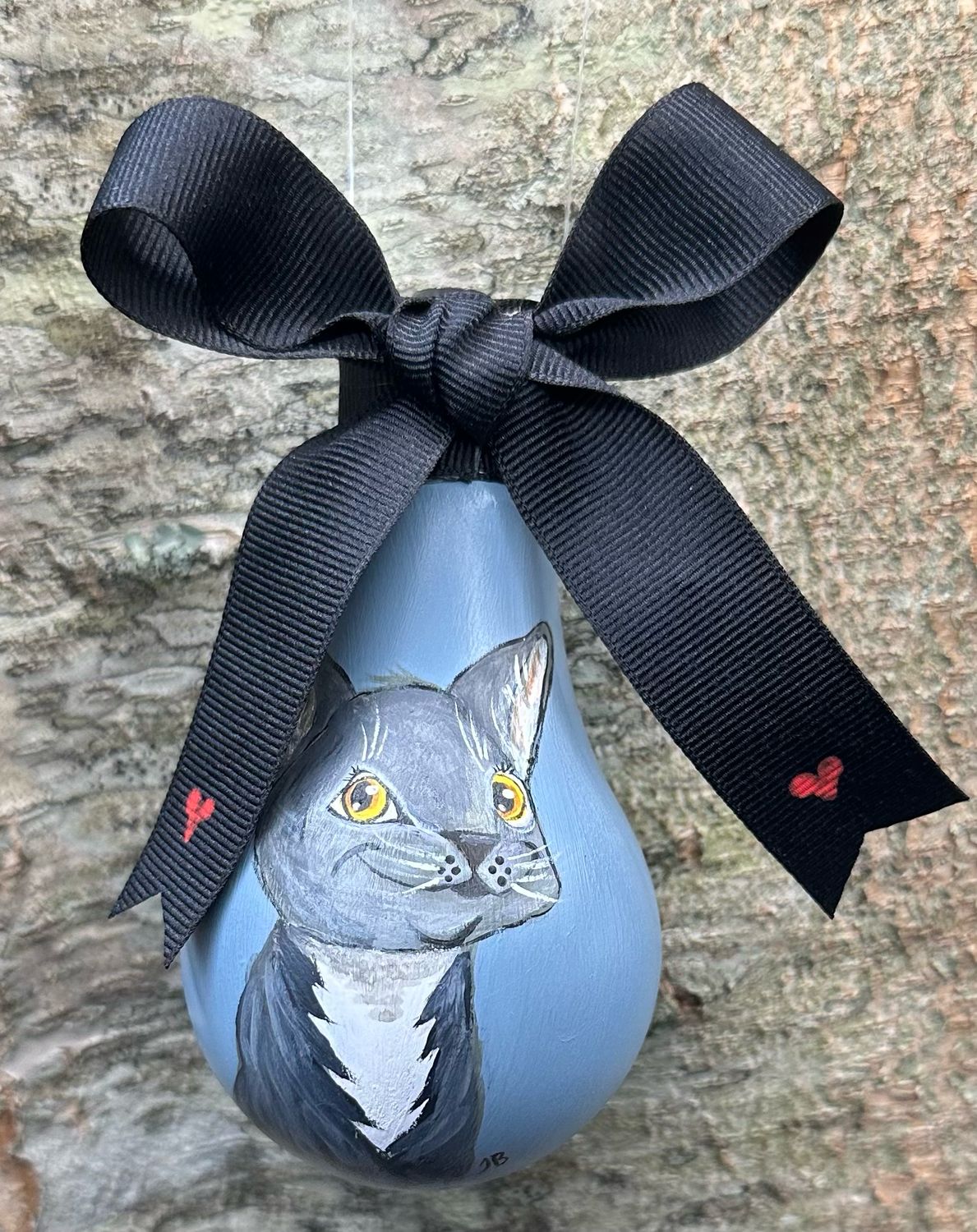 Hand Painted Cat Lightbulb